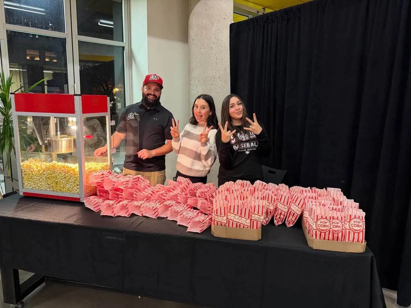 Le comptoir à popcorn du gala